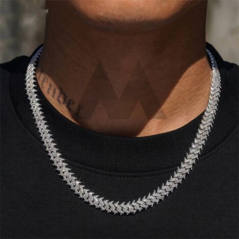 10mm VVS Moissanite Cuban Link Chain Set, 925 Silver Iced Out Hip Hop Jewelry - Image 5